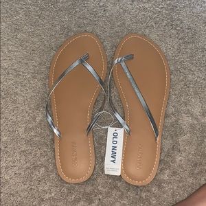 Silver Old Navy Flip Flops